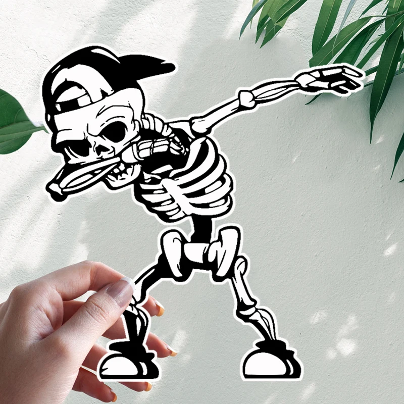 Grateful Dead Dancing Skeleton Dab Funny Car Stickers Vinyl Decal Waterproof Windshield Auto Accessories #S90211