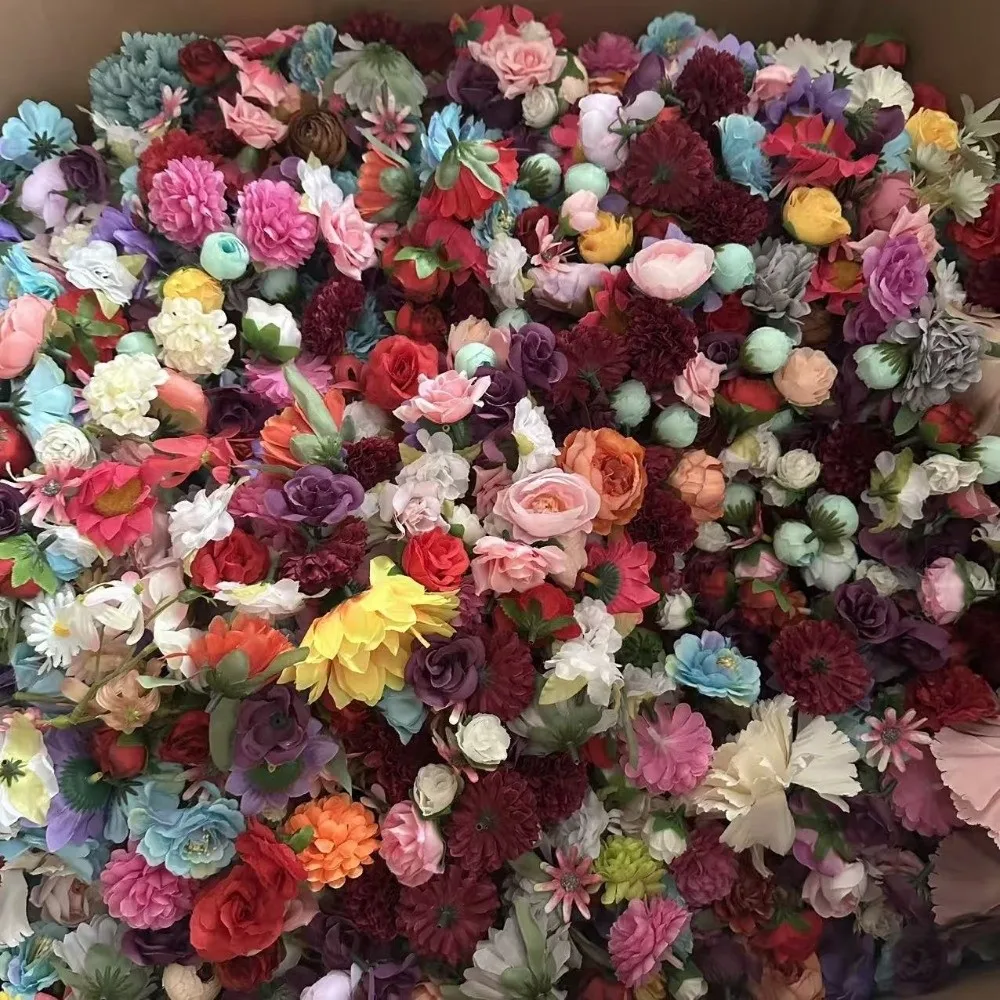 Bohemian Style Artificial Floating Flower Curtain Simulated Flower Flower Backdrop Petal Rain Waterfall Realistic Romantic