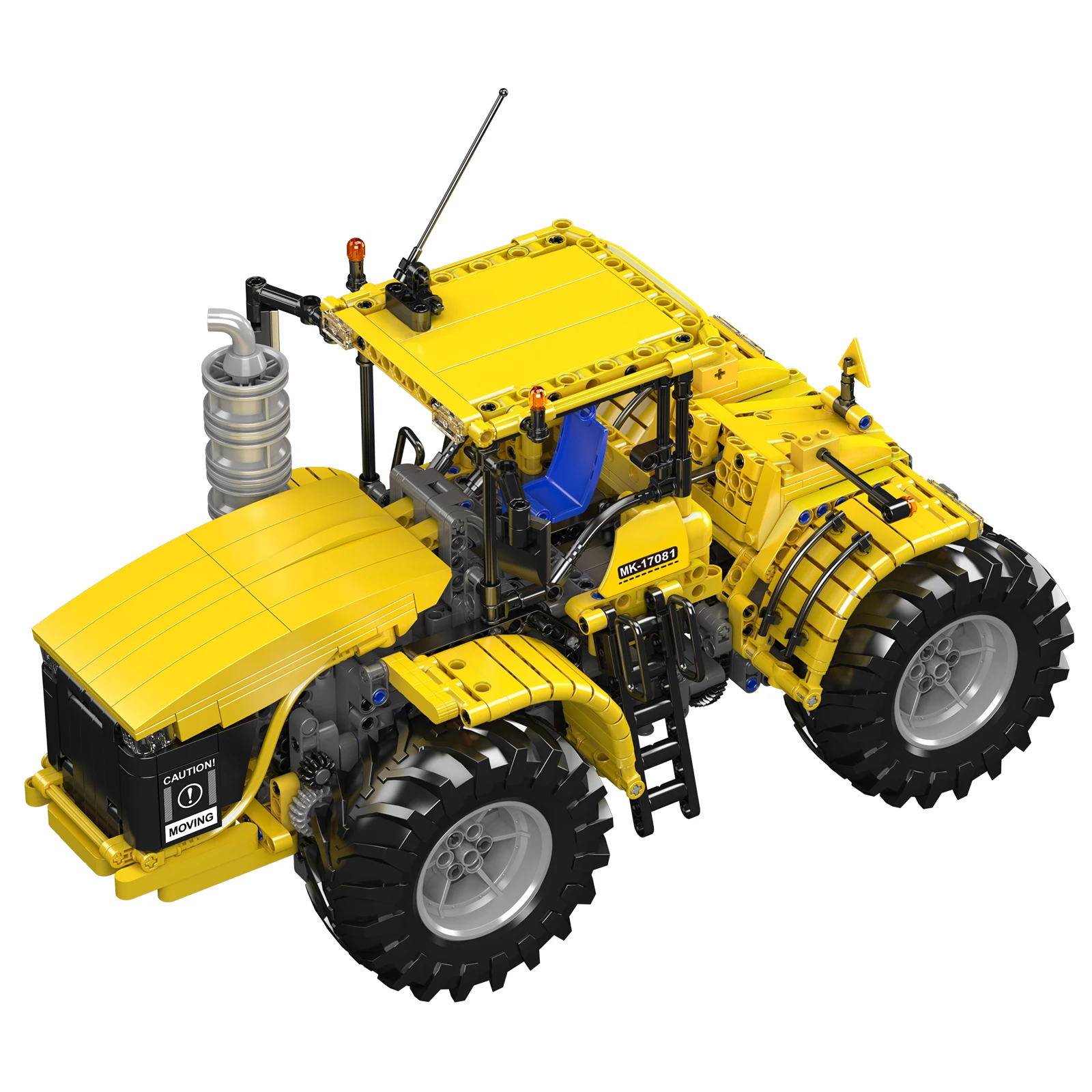 MOLD KING 17081 Tractor articulado técnico de ingeniería, bloques de construcción, Tractor agrícola RC, juego de juguetes de ladrillo para adultos y niños
