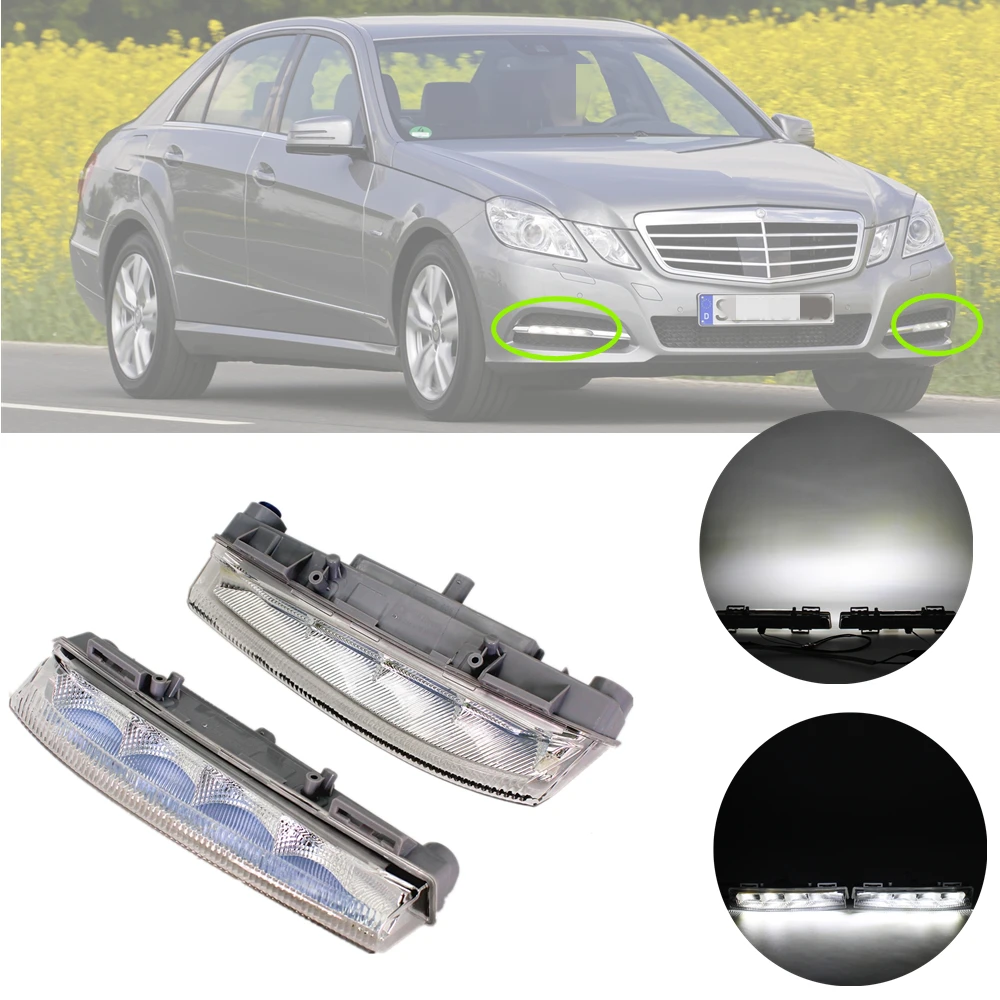 

LED DRL Daytime Running Light A2049068900 A2049069000 For Mercedes-Benz C-Class E-Class W212 E350 E400 E550 2012 2013