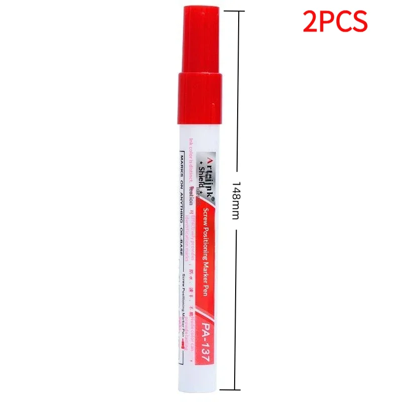 Screw Positioning Marker Pen Waterproof Quick Drying Permanent Marking Pen For Motorcycle Car Mechanical Maintenance Assembly.