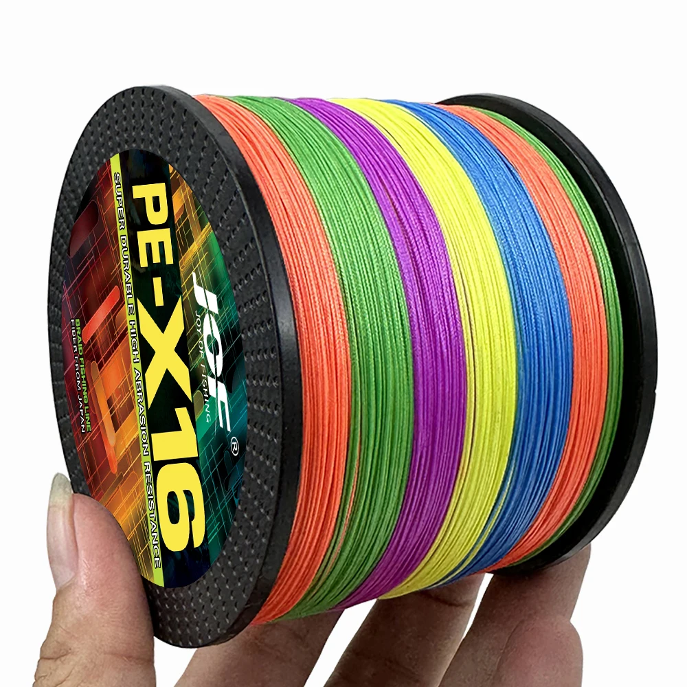 16 Strands Braided Fishing Line X16 Super Strong 25/40/80/100/125/140/161/200LBS HollowCore 100-1000M Multifilament 11.3-91kg