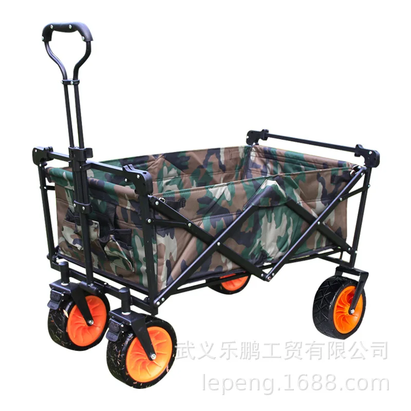 

Outdoor car, home shopping camping foldable bearing folding cart, stall camping