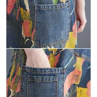 Streetwear Y2K Patchwork Printing Denim Jumpsuit Women Loose Wide Leg Dungarees Baggy Pants Rompers Spring Summer Jeans Overalls - Image 6