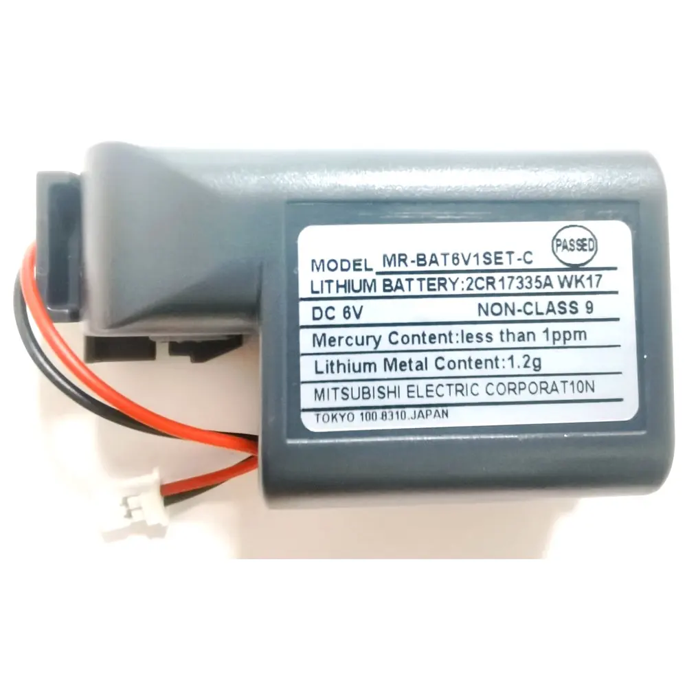 MR-BAT6V1SET MR-BAT6V1SET-C MR-J4 6V PLC Battery for Mitsubashi MR 2CR17335A WK17 With Wire Leads Servo CNC System
