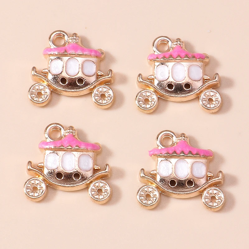 

20pcs 15x14mm Cute Enamel Halloween Pumpkin Car Charms Pendants for Jewelry Making Earrings Necklaces Bracelets DIY Crafts Gifts