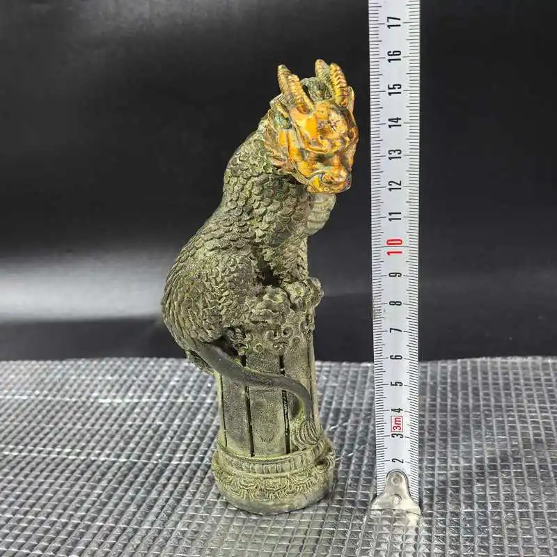 Bronze -Avoiding Serpent, a retro gilded water-absorbing creature home or office entrance, a guardian spirit for the ho