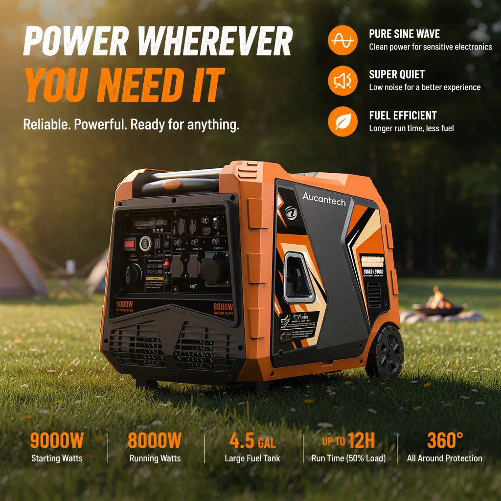 High Quality 8kw 9kw 12kva DS12000IE Electric Start  Inverter Generators air Cooled 62dba Super Silent Generator