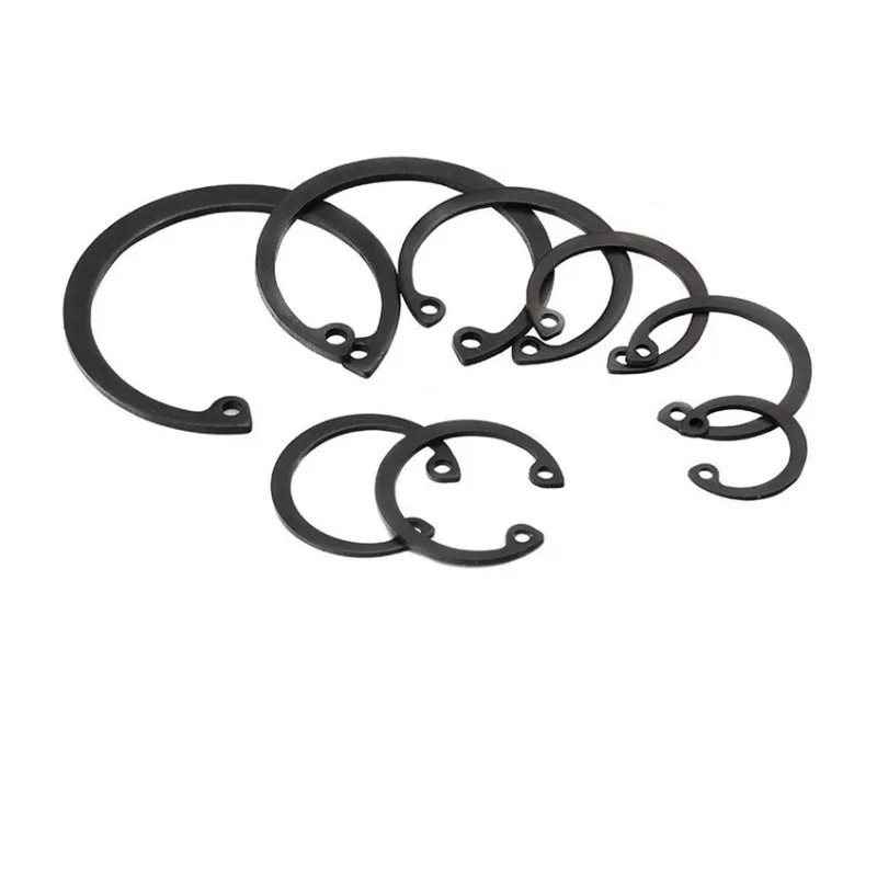 50/100Pcs Black Spring Washer Retaining Ring C Type Inner Retaining Ring Snap Internal Circlips Washer M6/8/9/10/11/12/14/15/16
