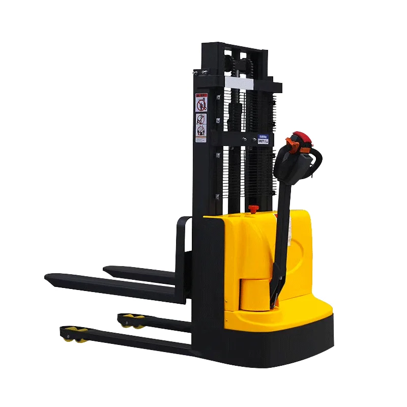Walkie Electric Stacker Truck Full Pallet Stacker AGV Forklift 0.5-1 Ton 1600mm Lifting Height