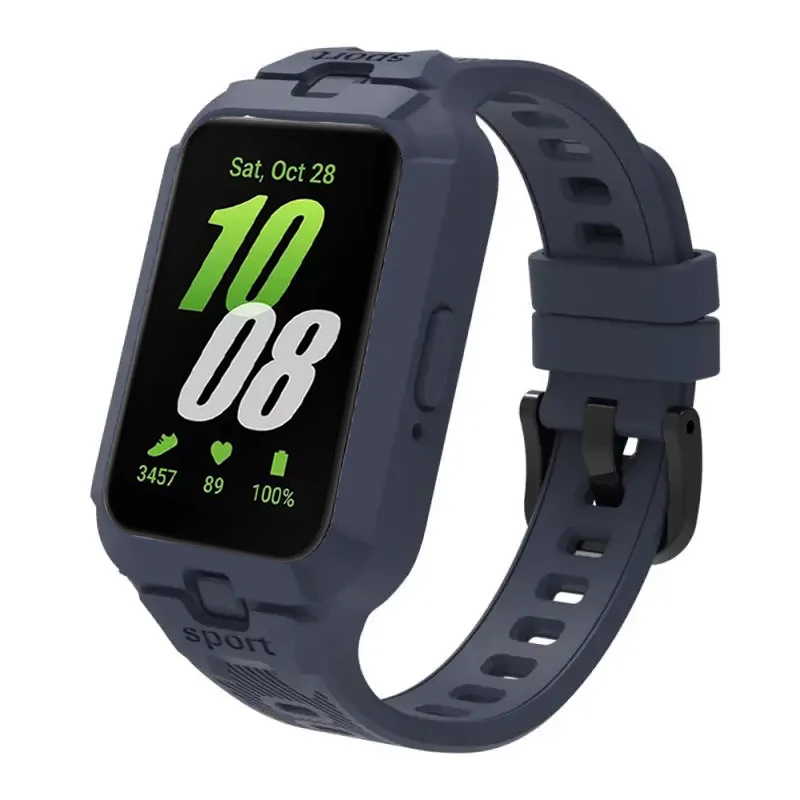 2-in-1 Silikonarmband + Hülle für Samsung Galaxy Fit 3 Smartwatch, Ersatz-Sportarmband Correa für Samsung Fit 3 Armband – Detail 3