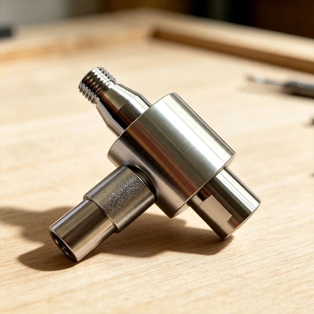 Drill Bit Adapter for M22 Water Cooled Drills with Smooth Rotating Bearing System and Debris Flushing Capability