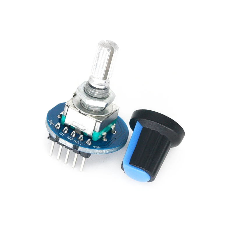 Rotary Encoder Module 5V Brick Sensor Ontwikkeling Ronde Audio Roterende Potentiometer Knop Cap Voor Arduino