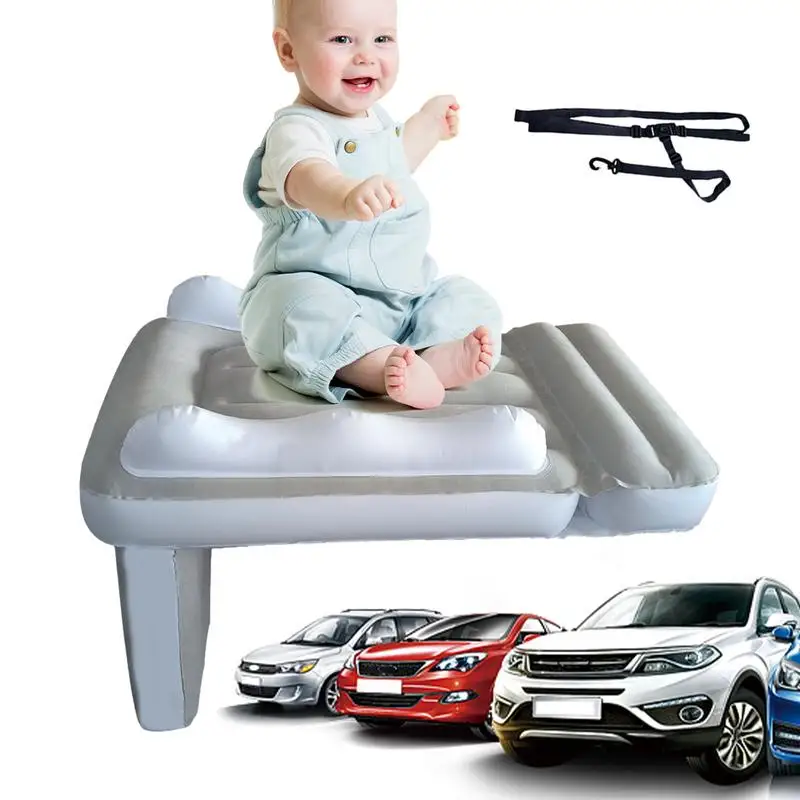 Cama de viaje inflable para niños pequeños, colchón de aire para bebé, extensor de asiento de avión, cama de asiento de coche, asiento de avión para bebé, cama de viaje inflable