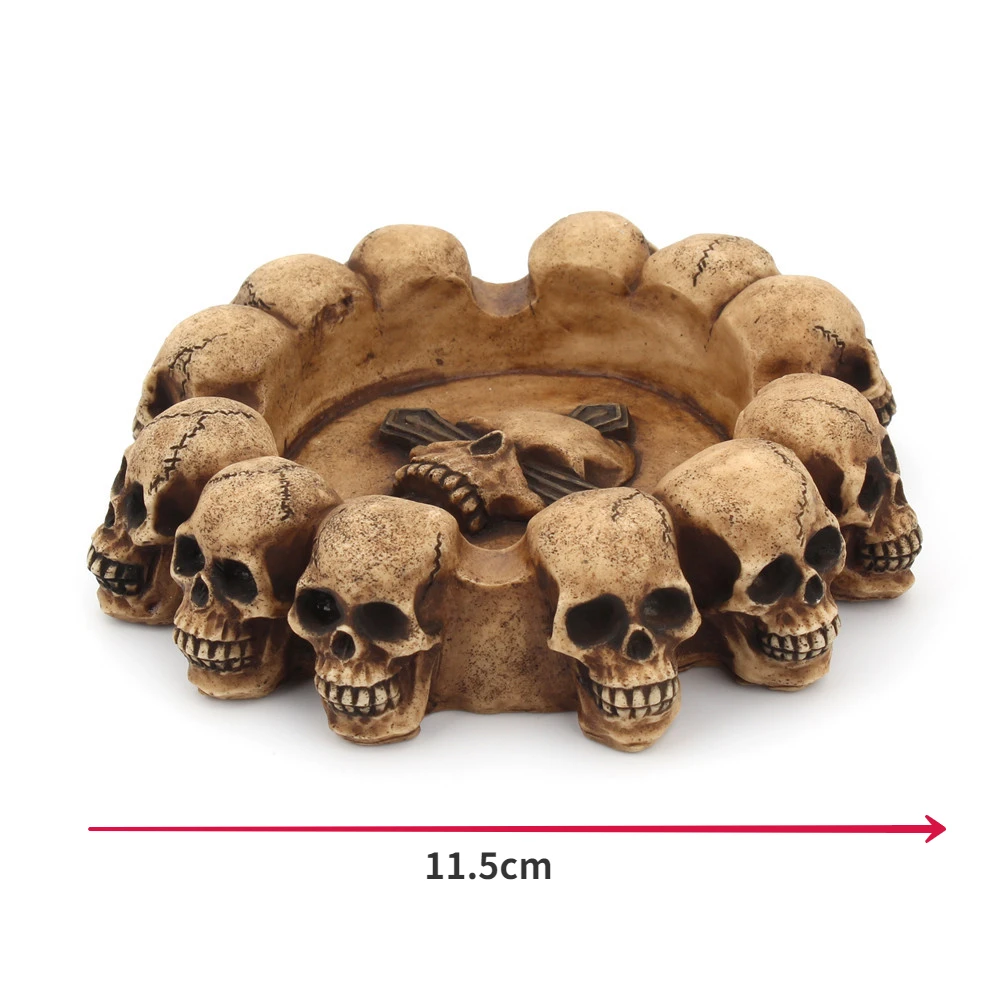 Creative Funny Skull Ashtray Cigarette Tray Container Resin Smoking Accessories Hotel Office Decoration Pretty Cool Ashtray