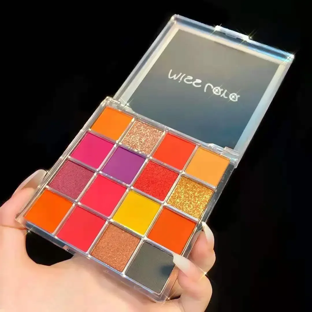 2 Types 16 Colors Colorful Eyes Shadow Paleta Nude Shiny Eyeshadow Palette Shimmer Matte Long Lasting Waterproof Eye Pigment