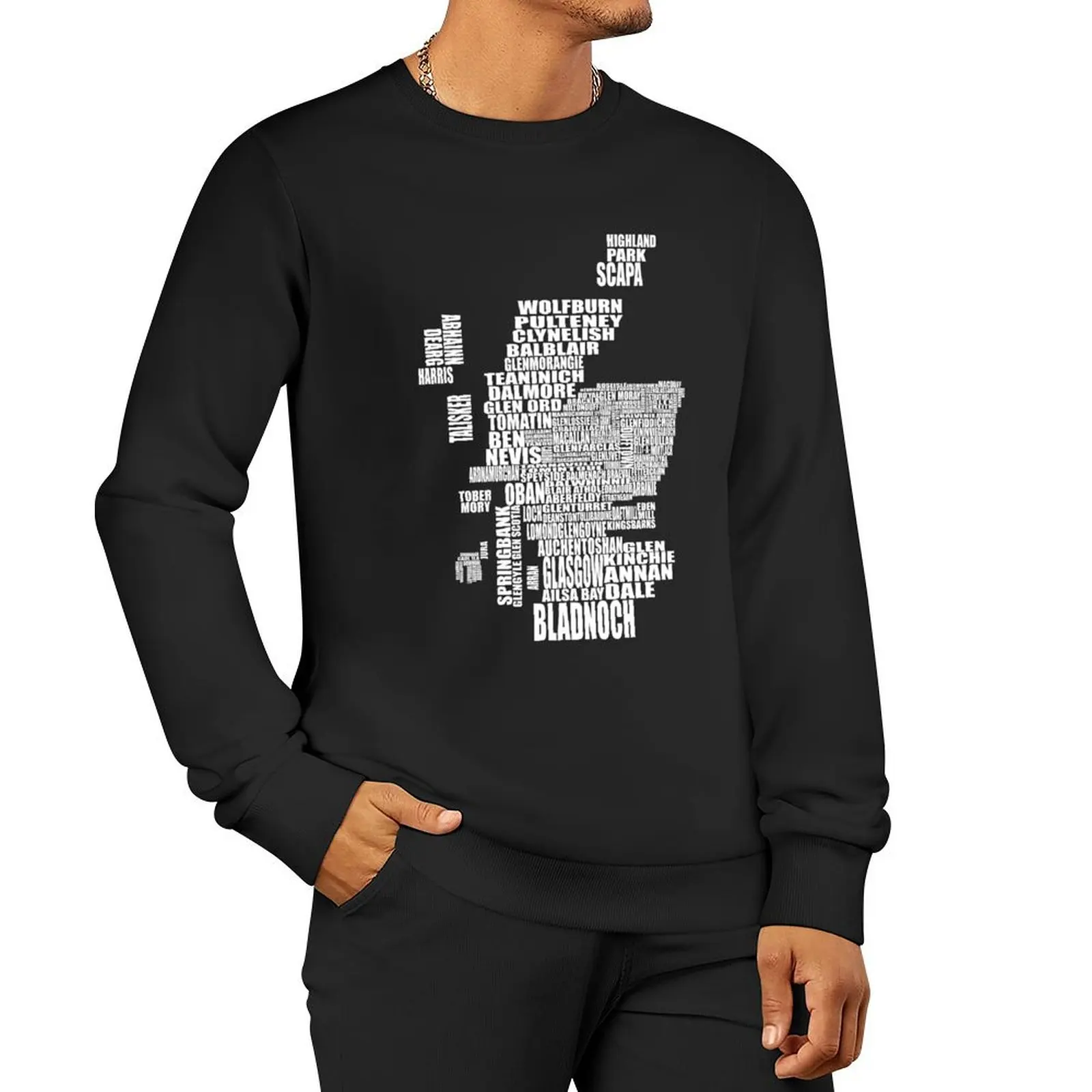 

Distillery Map of Scotland Sweatshirt mens clothes men's sweat-shirt set winter clothes new hoodies and sweatshirts