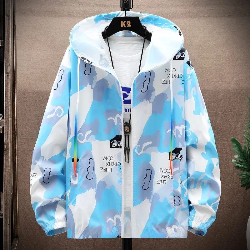 

Lightweight Summer Outdoor Sun Protection Jaet for 2 Year Old Boys Breathable Student Wear Geometric Pattern Zipper Closur...