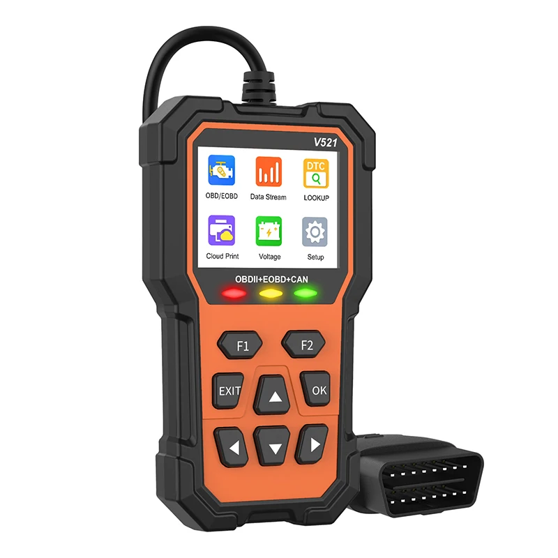 V521 OBD2 Car Scanner Multilingual Car Full OBD2 Diagnostic Tools Car Engine Fault Code Reader Professional Auto Accessories