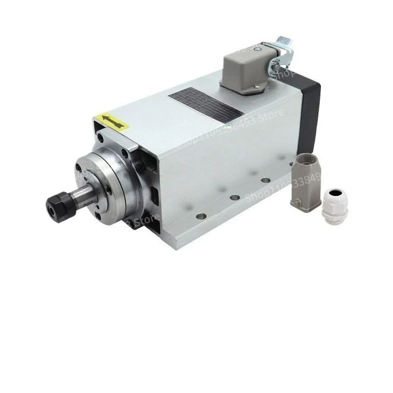 For Square Air-cooled Spindle Motor Engraving Side Hole Cutting Machine 1.5/2.2KW High-speed Electric Spindle Power Flash 3.5