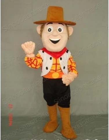 

New Adult Hot Sale Foam Cute Cowboy Doll Cartoon Mascot Costume Plush Christmas Fancy Dress Halloween Mascot Costume