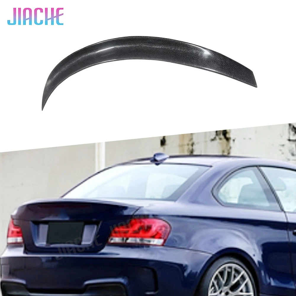 

JIACHE For BMW 1 Series 1M E82 2008-2012 Real Carbon Fiber Rear Bumper Spoiler Trunk Wing Rear Wing Roof Wing Accessories