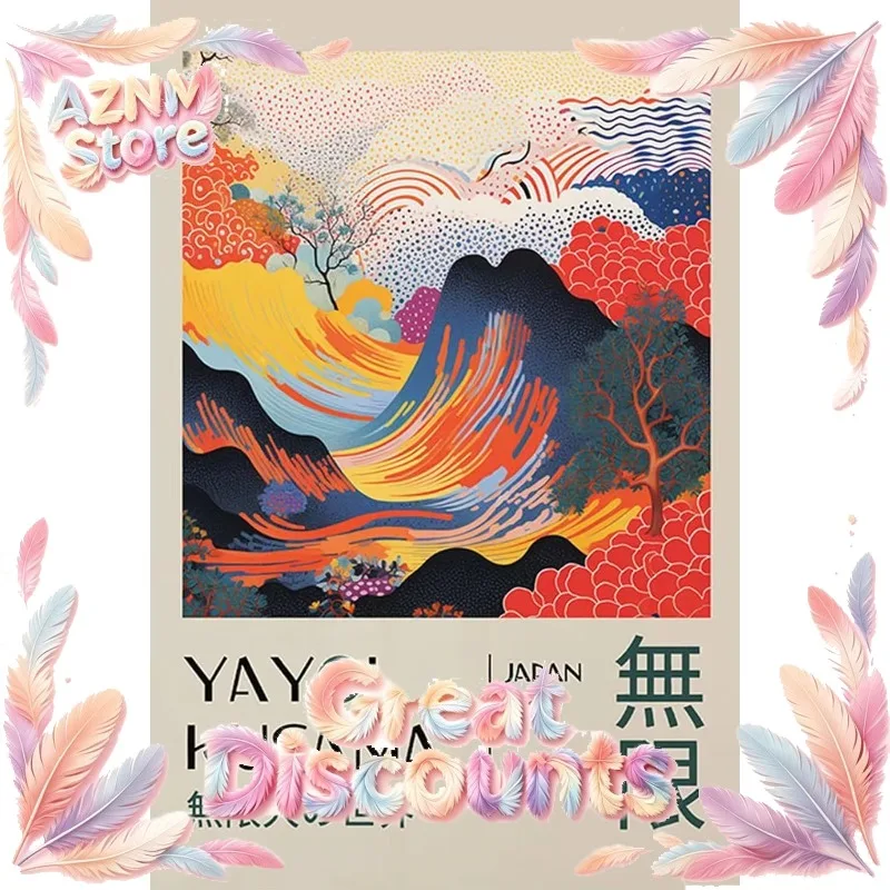 2026Kusama Infinite World Colorful Jellyfish Flowers Poster Prints Japanese Canvas Painting Wall Art Exhibition Home Decor