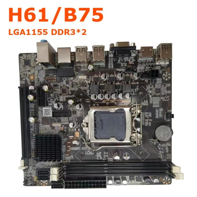Piezas para placa principal H61 B75-S B75 1155 pines DDR3 compatible con dual core/quad core I3 i5 y otras CPU