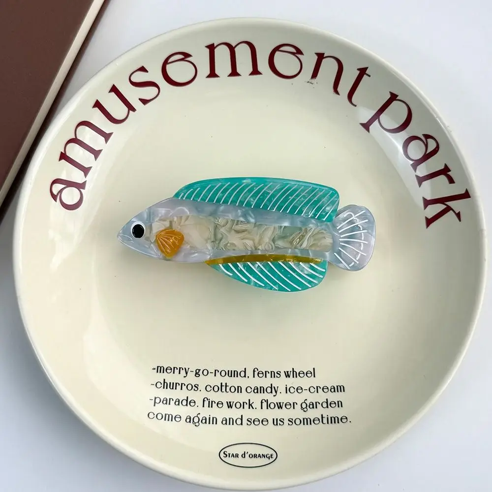 

Fashion Acetic Acid Fish Hair Claws Marine Hair Accessories Ponytail Clip Shark Clip Girls Gift