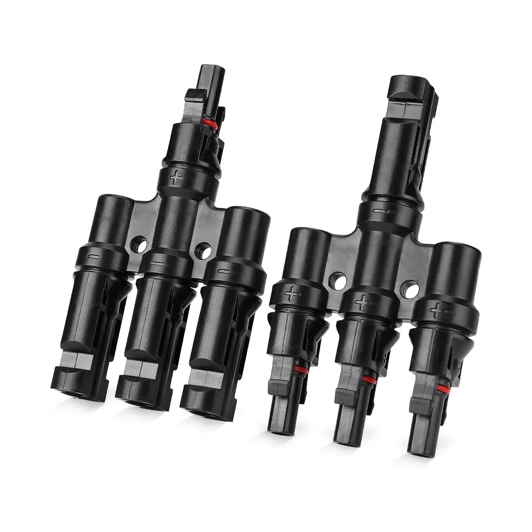 

DC1000V 30A Male&Femal Solar Waterproof Connector 3 to 1 Photovoltaic T-Shape Branch Parallel Connectors Solar Cable Adapter