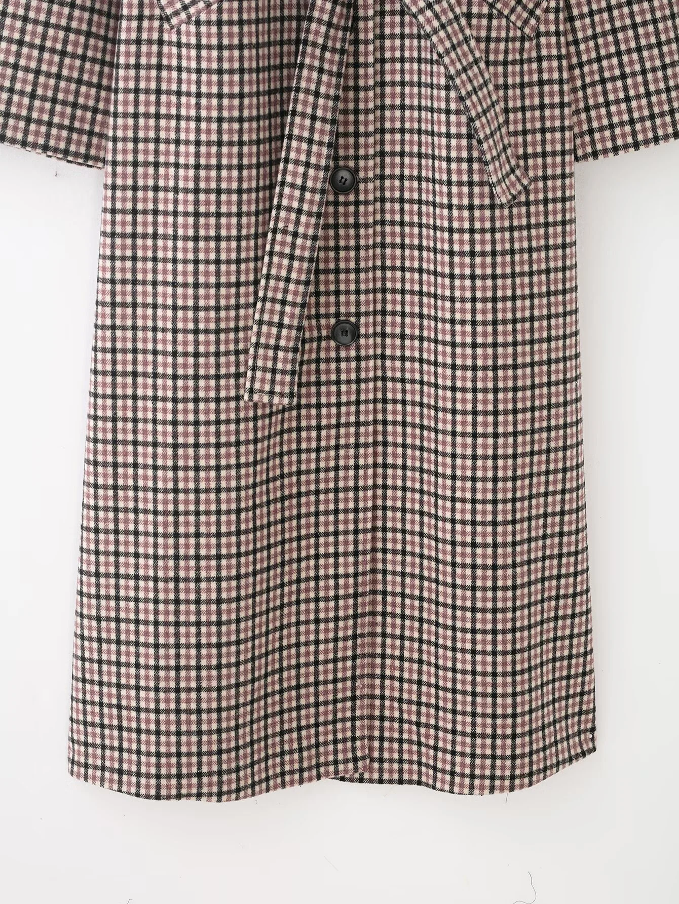 2025 invierno nueva mujer elegante Retro Casual moda suelta ajuste a cuadros cuello alto gabardina larga con cinturón