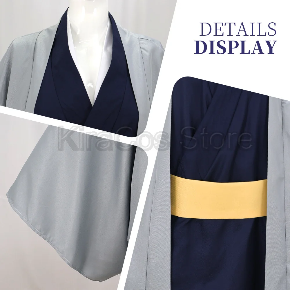 Anime Gintama Kotaro Katsura Cosplay Costume Gintama Cosplay Blue Kimono Belt Katsura Samurai Suit Halloween Carnival Cos Adult view 5