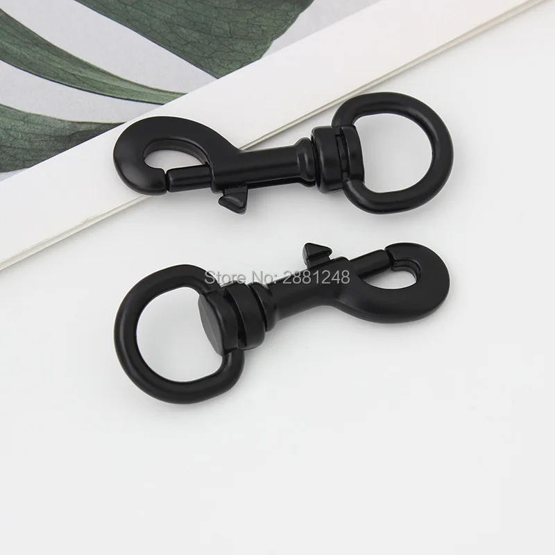 10-30-100pcs dark black 11mm 13 15mm 20mm trigger snap hook metal trigger snap hook swivel clasp hooks hardware handbags purses