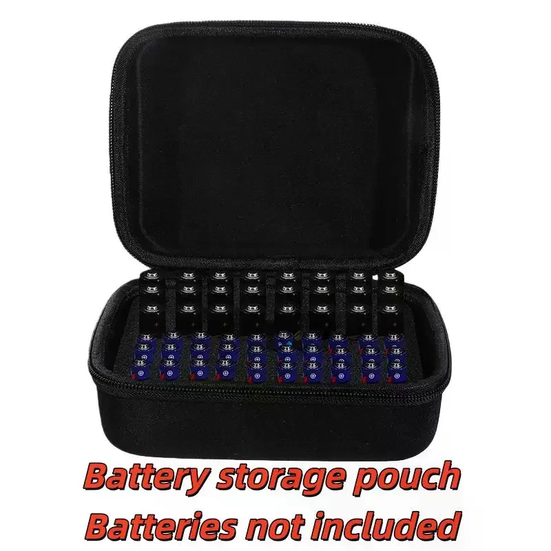 Portable Bag Storage Box 1Pcs Handheld Hard Battery Organizer Carrying Case Holds 54 Batteries AA/AAA Eva