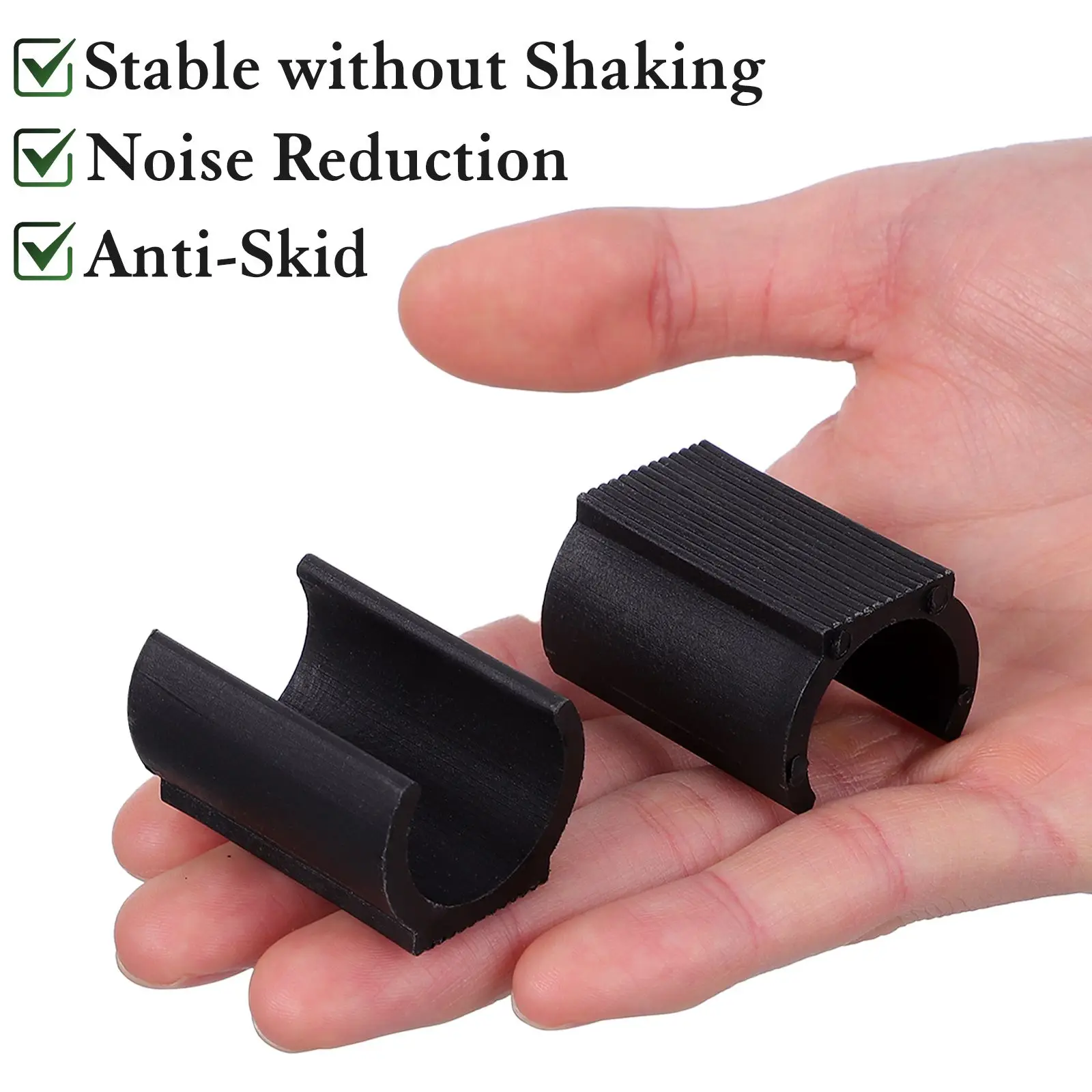25 Pcs Non-slip Furniture Leg Protectors U-shaped Chair Feet Covers Plastic Caps for Chairs Trampolines Anti-skid Noise