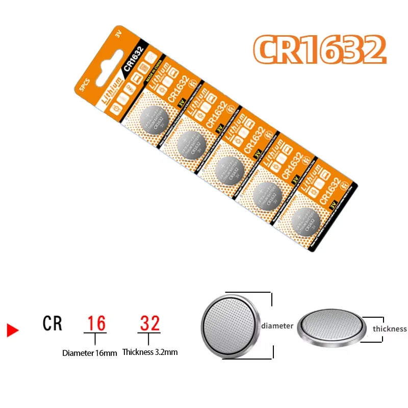 10-200PCS CR1632 3V Lithium Battery 150mAh CR 1632 DL1632 BR1632 LM1632 ECR1632 Coin Cells Batteries for Watch Remote Key