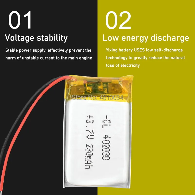 قدرة عالية 402030 3.7 فولت 230 مللي أمبير ليثيوم أيون يبو خلايا ليثيوم ليثيوم بو بوليمر بطارية قابلة للشحن ل بلوتوث غس MP3 MP4 مسجل