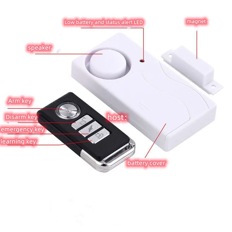 Wireless Door Window Magnetic Sensor Alarm 120dB Anti-theft Remote Control Detectors Home Security Alarm System