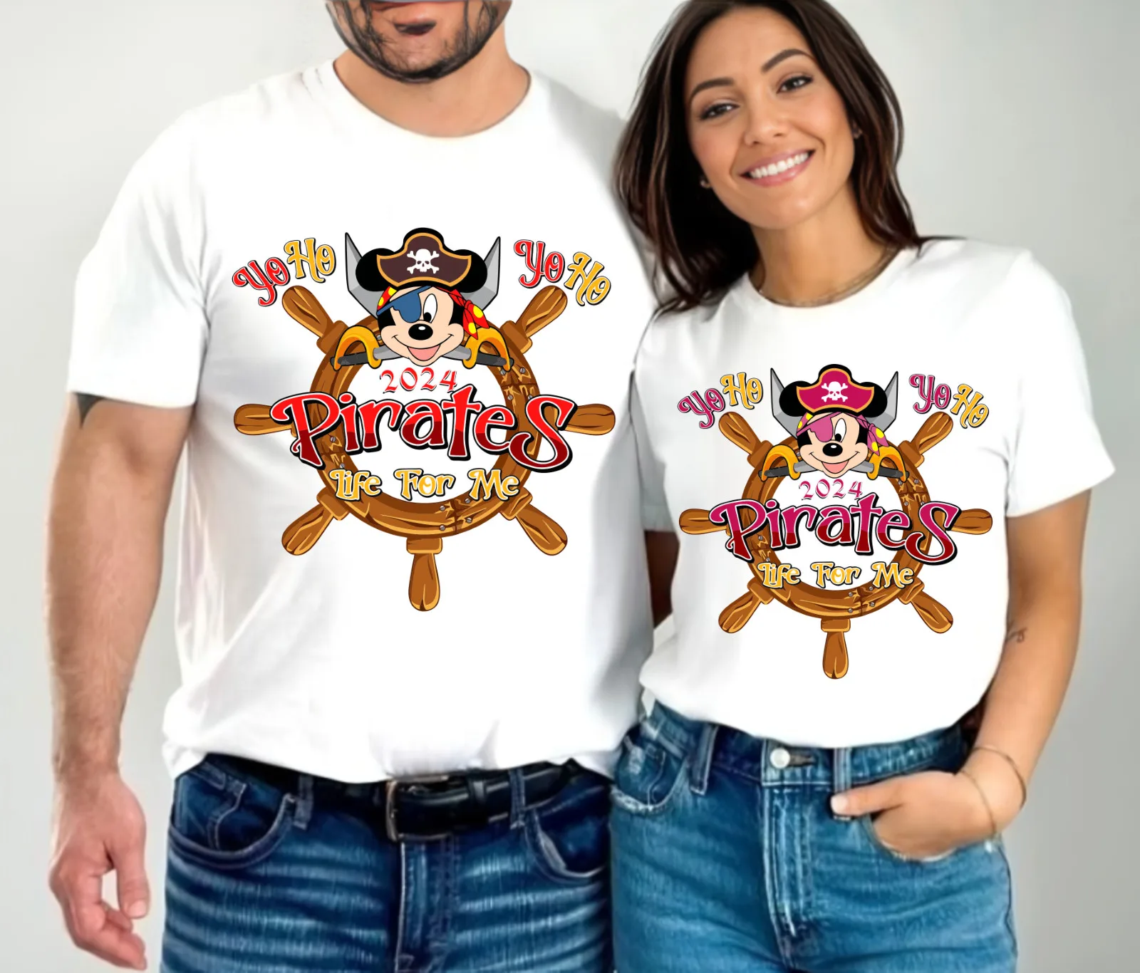 

Disney Pirate Cruise Shirt 2025, Minnie Mickey Pirate Shirt, 3d Printed Pirate T-shirt for Men and Women, Casual Short-sleeved