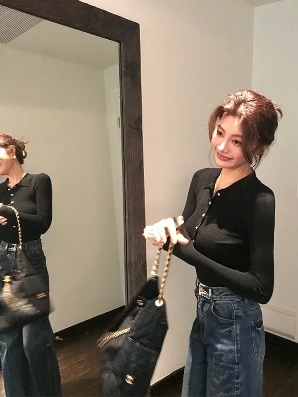 

Женский вязаный свитер Dragon Xi Er из 100% чистой шерсти, с длинным рукавом, для повседневной носки, Z976, весна