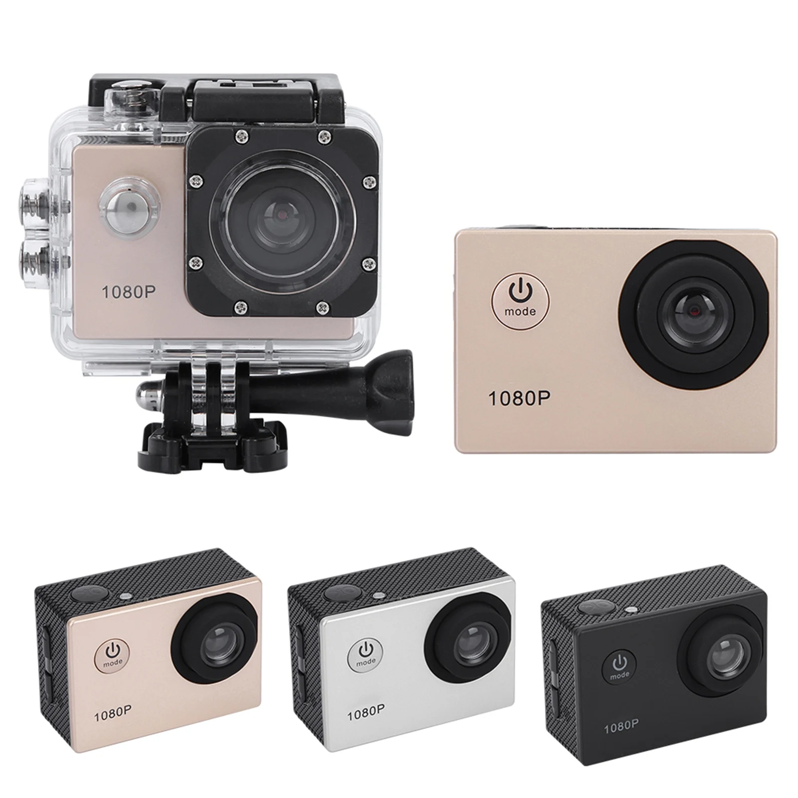 

1080P HD 2-дюймовый ЖК-экран Спортивная 30-метровая водонепроницаемая экшн-камера с аккумулятором ЖК-экран Спортивная камера Водонепроницаемая камера