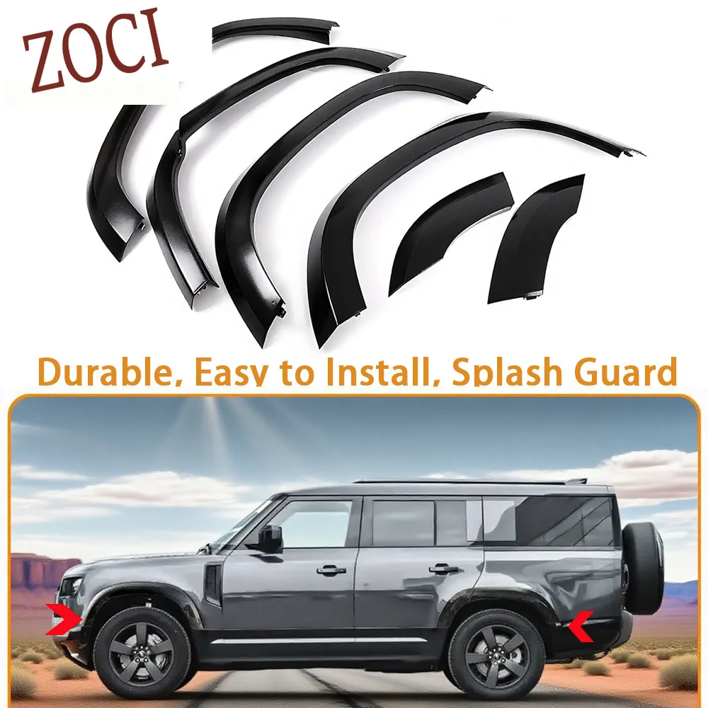 Pour Land Rover Defender 90 110 2020-2022, extensions d'ailes en plastique ABS, noir mat et brillant, protection élargie