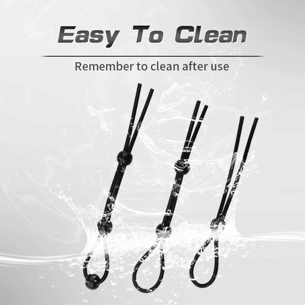 مجموعة خواتم القضيب القابلة للتعديل خواتم الحب الأساسية حلقة القضيب ربطات القضيب الذكور السوداء مصممة للانتصاب الأصل ألعاب الجنس منتجات الكبار