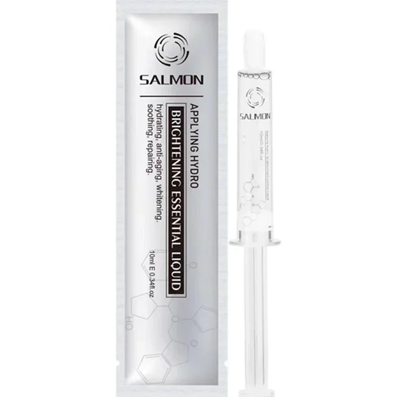 サーモン-アプリーキング-ハイドロ-ハイドレーティング-エッセンス-10ml-2個入り。美白、肌のトーンアップ、鎮静、アンチエイジング、肌の修復効果のあるエッセンシャルリキッド。