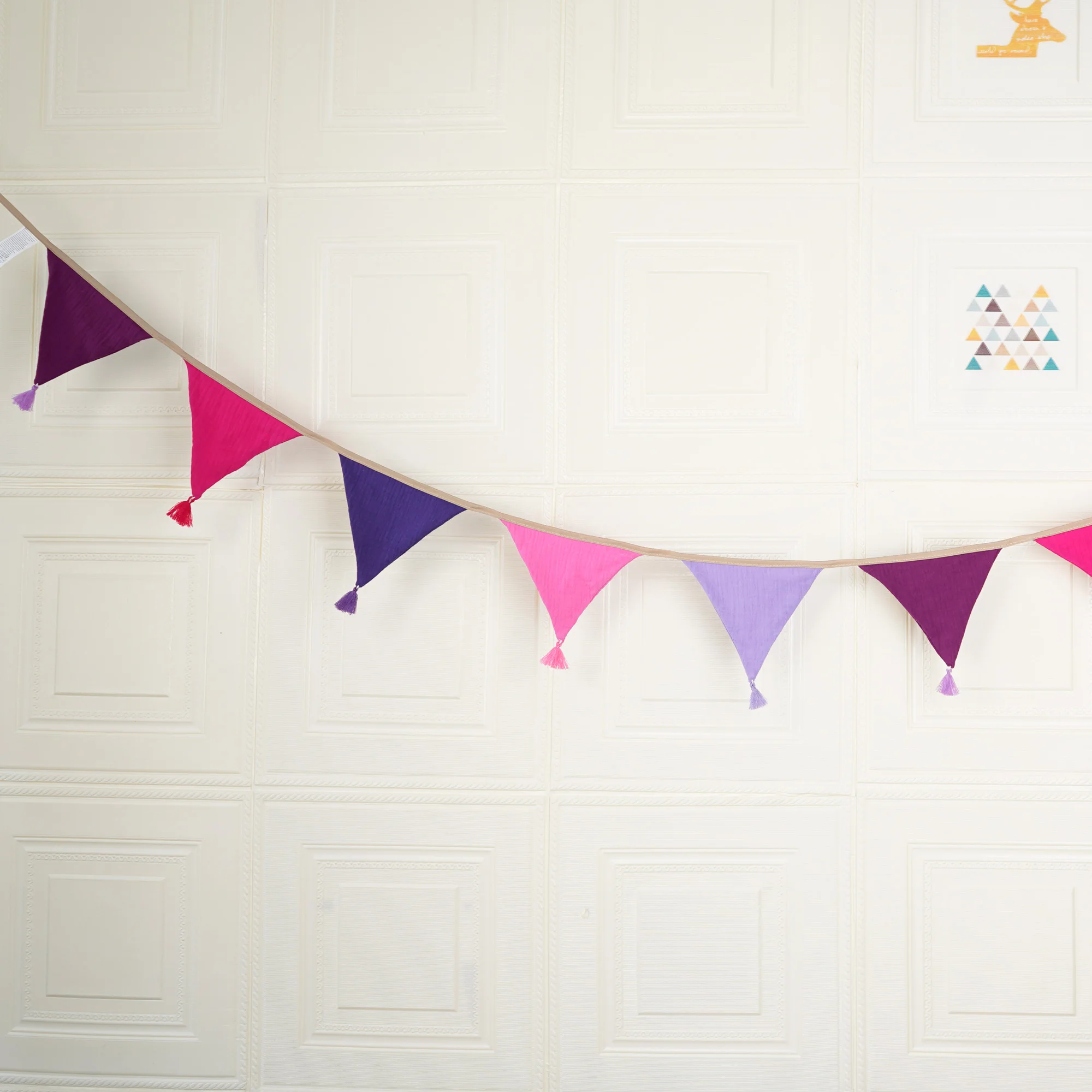 Baby Nursery Garland - 2.6M/8.5FT 보육 캔디 패브릭 깃발 10