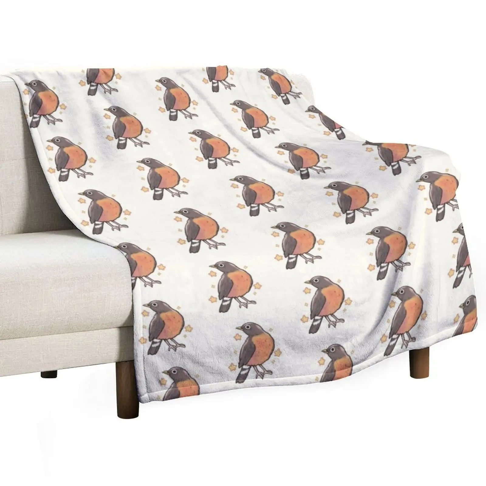 

Cute American Robin art Throw Blanket Luxury St Hairy Blankets