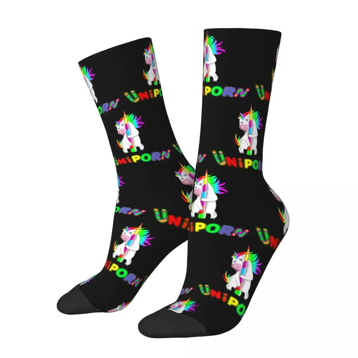 Unicorns With A Questionable Passion Socks Harajuku Super Soft Stockings All Season Long Socks Accessories for Man Woman's Gifts