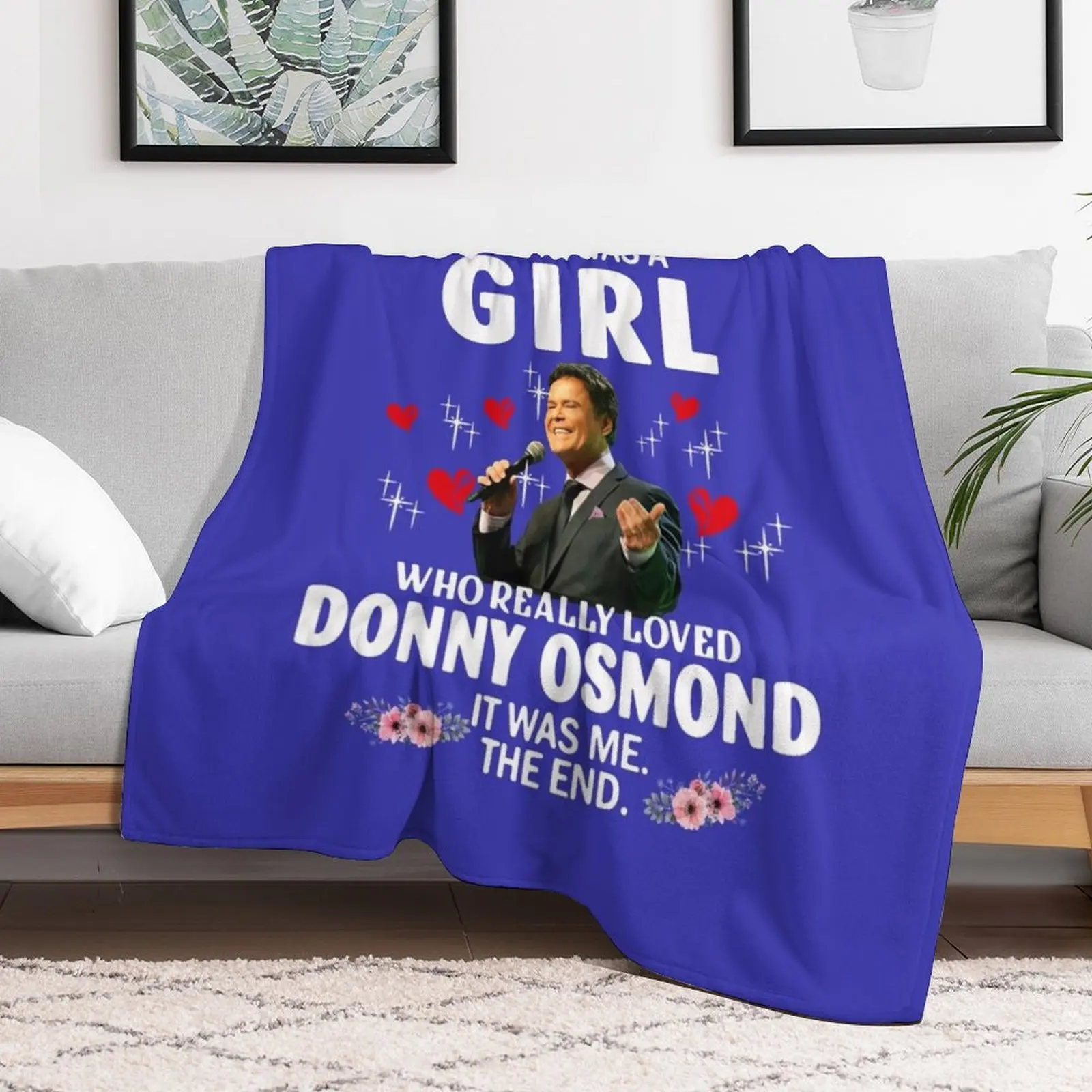 Girl who love donny osmond Throw Blanket Moving Hairy For Sofa Thin Comforter Blankets