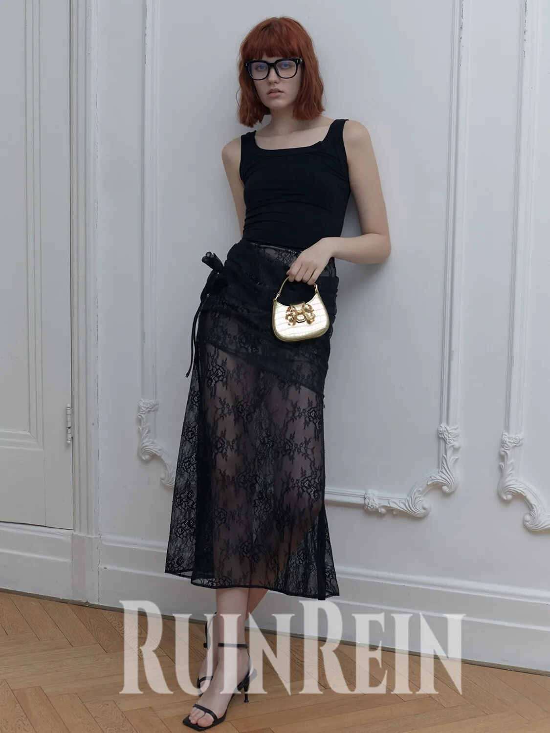 

Черная кружевная плиссированная юбка-рыбка с высокой талией, асимметричный дизайн, из нейлона и спандекса, сексуальная, для свиданий и особых случаев