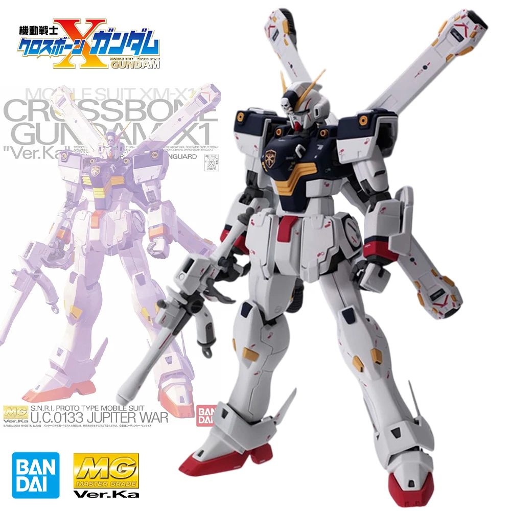 

Bandai Genuine GUNDAM MG 1/100 XM-X1(F-97) Crossbone Gundam X-1 Var.Ka Anime Action Figure Assembly Toys Model Decorative Gifts